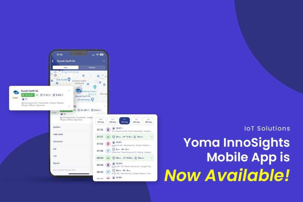 Yoma InnoSights Mobile App | IoT, Telematics & Asset Tracking